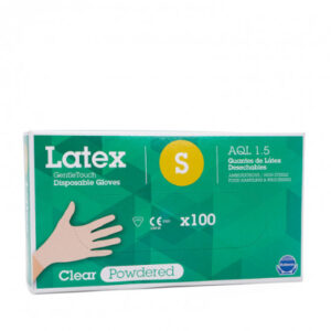 RUBBEREX POWDER LATEX GLOVES SMALL 100 PCS.