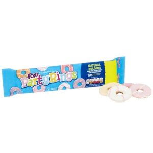 FOXS PARTY RINGS NATURAL COLOURS 125 GRMS