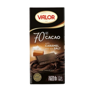 VALOR 70% DARK CHOC CARAMEL 100 grms