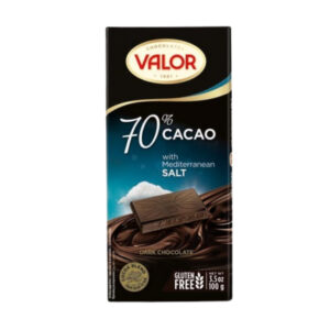 VALOR 70% DARK CHOC MED SALT 100 grms