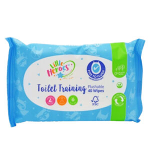 I LITTLE HEROES TOILET TRAINING FLUSHABLE WIPES 40 PCS.