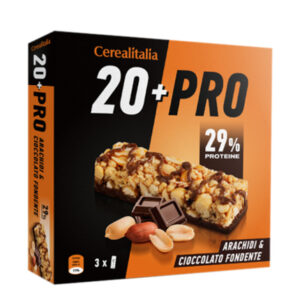 I CEREALI ITALIA BARRETTA PROTEICA ARACHIDI CIOCCOLATO FONDENTE 3 PCS.