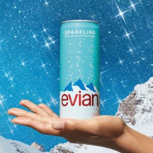 EVIAN SPARKLING WATER CAN 330 ML