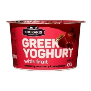 KOUKAKIS GREEK YOGUR 0%(STRAWBERR,CHERRY,POMEGRANATE) 150 GRMS