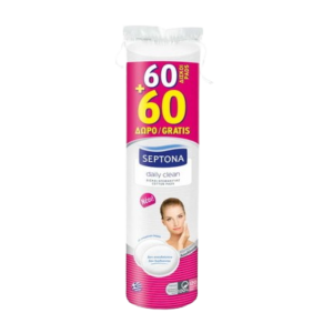 SEPTONA COTTON PADS ROUND 60+60PC 120 PCS.