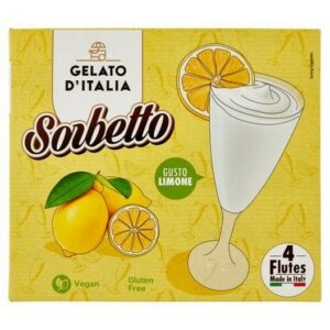 GELATO D ITALIA SORBETTO LIMONE FLUTES X 4 260 GRMS