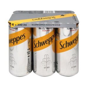 SCHWEPPES SODA WATER CAN PK 6X330 ML