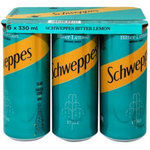 SCHWEPPES BITTER LEMON CAN PK 6X330 ML