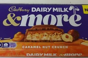 CADBURY DAIRY MILK & MORE CARAMEL NUT CRUNCH 200 GRMS