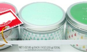 I XMAS CANDLES TIN TREES 3 PCS.