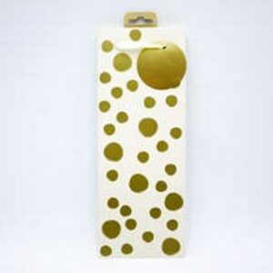 I XMAS GIFT BAG BOTTLE GOLD SPOTS 1 PCS.