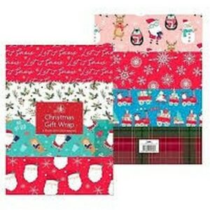 I XMAS FESTIVE WONDERLAND XMAS FLAT WRAP 8 PCS.