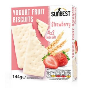 HELLEMA YOGURT STRAWBERRY BISCUITS 4PACK 144 GRMS