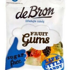 DE BRON FRUIT GUMS SUGAR FREE 100 GRMS