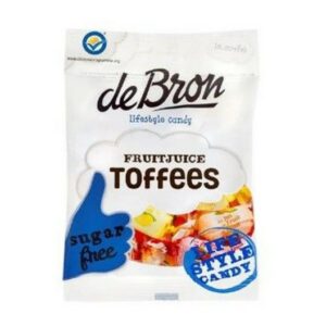 DE BRON FRUIT JUICE TOFFEE SUGAR FREE 90 GRMS