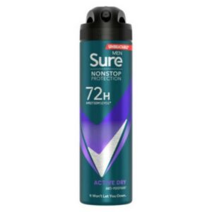 SURE MEN DEO SPRAY NON STOP ACTIVE DRY 150 ML