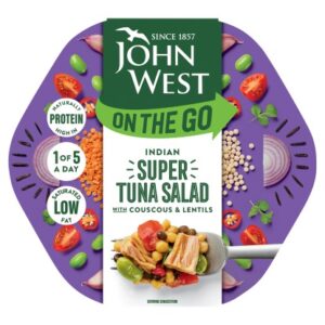 JOHN WEST SALAD  TUNA INDIAN  220 GRMS