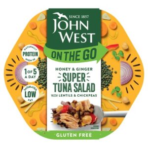 JOHN WEST SALAD TUNA HONEY & GINGER 220 GRMS