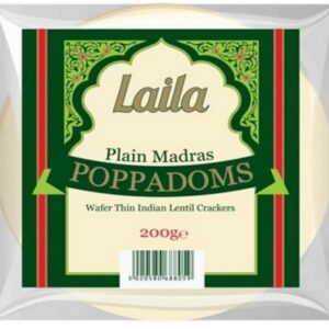 LAILA MADRAS PLAIN PAPPADUMS 200 GRMS