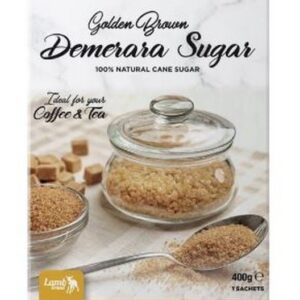 LAMB BRAND SUGAR - DEMERARA GOLDEN CANE NATURAL 400 GRMS
