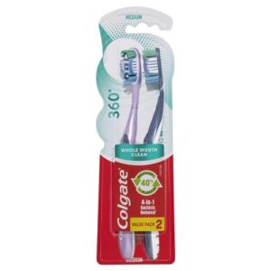 COLGATE TB 360 MED FAM 2 PCS.