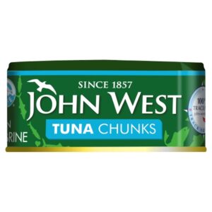 JOHN WEST TUNA CHUNKS BRINE 145 GRMS