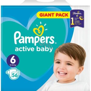 PAMPERS GIANT ACTIV BABY 6 XL 56 PCS.