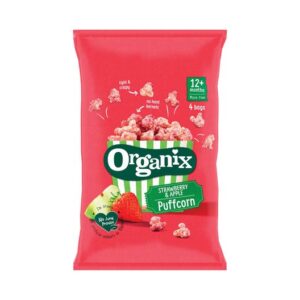 ORGANIX STRAWBERRY & APPLE PUFFCORN X 4 10 GRMS