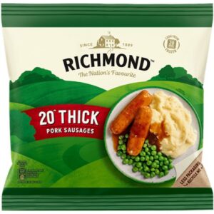 RICHMOND 20 THICK PORK SAUSAGES 860 GRMS
