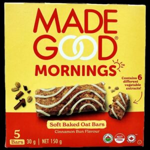 MADEGOOD SOFT GRANOLA BARS X5 CINNAMON 150 GRMS