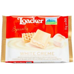 LOACKER CHOCOLATE BARS - WHITE CRÈME 55 GRMS