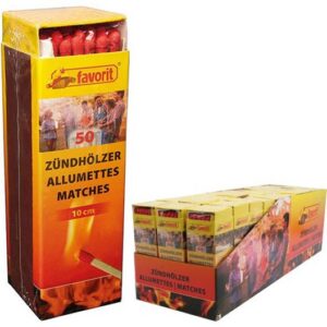 FAVORIT 50 LONG SAFETY MATCHES 10CM 1 PCS.