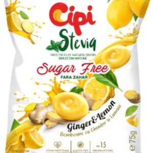 CIPI HARD CANDIES SUGAR FREE GINGER & LEMON 75 GRMS