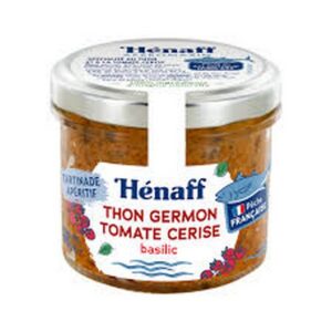 HENAFF WHITE TUNA, SMALL TOMATOES & BASIL SPREAD 90 GRMS