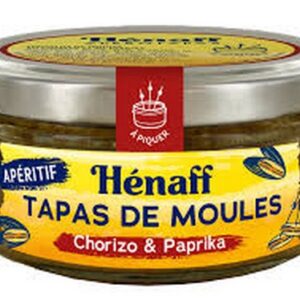 HENAFF MUSSELS TAPAS: CHORIZO & PAPRIKA 110 GRMS