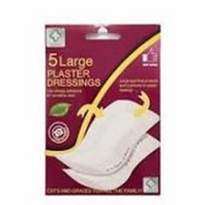 I A & E LARGE PLASTER DRESSINGS 5 PCS.
