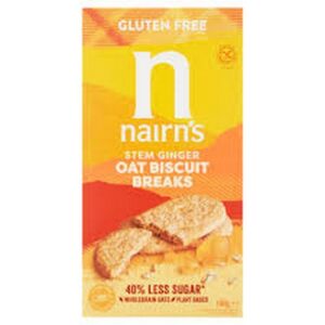 NAIRNS GF STEM GINGER OAT BISCUIT BREAK 160 GRMS