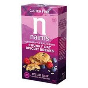 NAIRNS BLUEBERRY & RASPBERRY CHUNCKY OAT BISCUIT 160 GRMS
