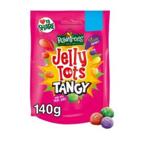 ROWNTREES JELLY TOTS TANGY POUCH 140 GRMS
