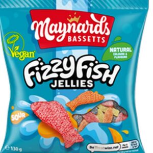 MAYNARDS BASSETTS FIZZY FISH UK 130 GRMS