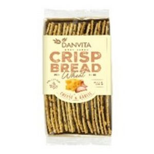 DANVITA CRISP BREAD CHEESE & GARLIC 130 GRMS