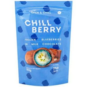 CHILL BERRY BLUEBERRY IN MILK CHOCOLATE 150 GRMS