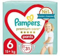 PAMPERS VP PREMIUM PANTS 6 XL  31 PCS.