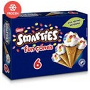 I NESTLE SMARTIES CONES  X 6 234 GRMS