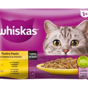 WHISKAS ADULT POUCH POULTRY SELECTION 4X850 GRMS