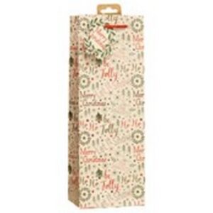 I XMAS GIFT BAG BOTTLE MERRY XMAS 1 PCS.