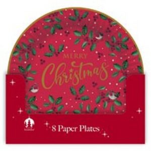 I XMAS PAPER PLATES TRADITIONAL 8 PCS.