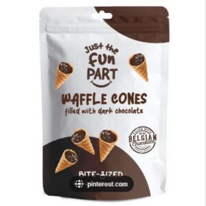 JTFP WAFFLE CONES DARK CHOC 120 GRMS