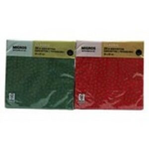 I XMAS NAPKINS 3PLY RED & GREEN 20 PCS.