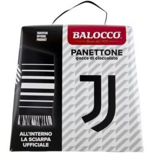 BALOCCO PANETTONE W CHOC CHIPS + SCARF JUVE 500 GRMS